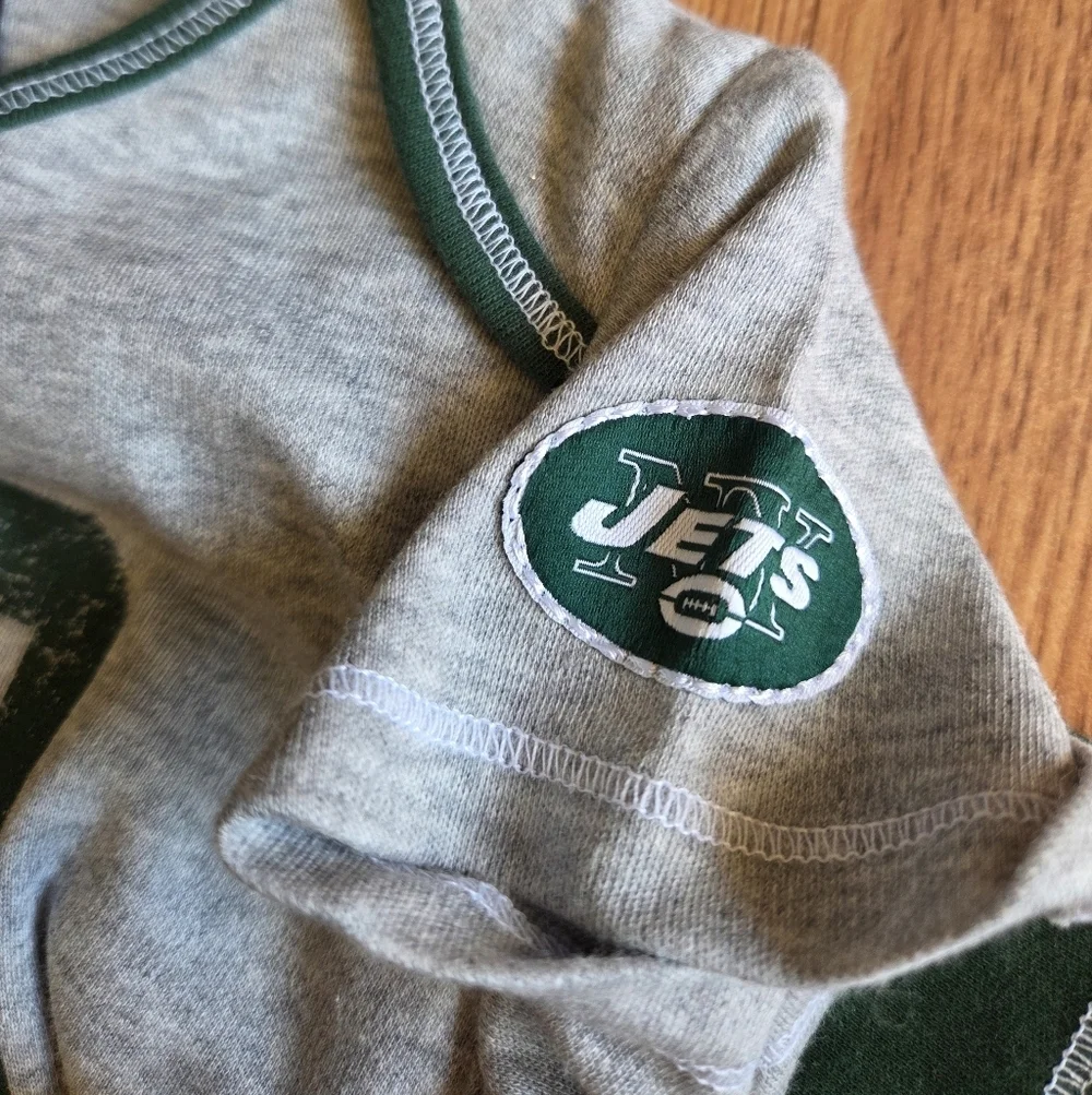 NY Jets Baby 24M Bodysuit 2pc NFL NWT 100% Cotton Football Athletic